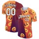 Custom Bay Orange Crimson-Black 3D Halloween Performance T-Shirt Custom Bay Orange Crimson-Black 3D Halloween Performance T-Shirt