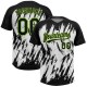 Custom Black Neon Green-White 3D Pattern Abstract Sharp Shape Two-Button Unisex Jersey Custom Black Neon Green-White 3D Pattern Abstract Sharp Shape Two-Button Unisex Jersey