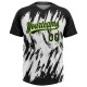 Custom Black Neon Green-White 3D Pattern Abstract Sharp Shape Two-Button Unisex Jersey Custom Black Neon Green-White 3D Pattern Abstract Sharp Shape Two-Button Unisex Jersey