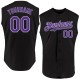 Custom Black Purple-Gray Authentic Sleeveless rugby Jersey Custom Black Purple-Gray Authentic Sleeveless rugby Jersey