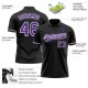 Custom Black Purple-White Performance Vapor Golf Polo Shirt Custom Black Purple-White Performance Vapor Golf Polo Shirt