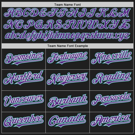 Custom Black Teal Pinstripe Purple-White Two-Button Unisex Jersey Custom Black Teal Pinstripe Purple-White Two-Button Unisex Jersey