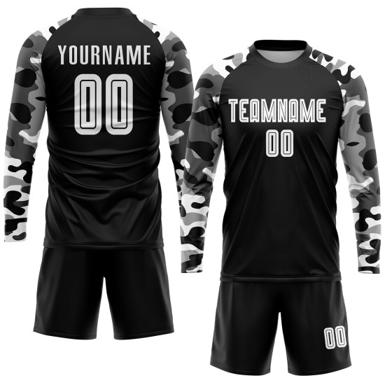Custom Black White-Camo Sublimation Uniform Jersey Custom Black White-Camo Sublimation Uniform Jersey