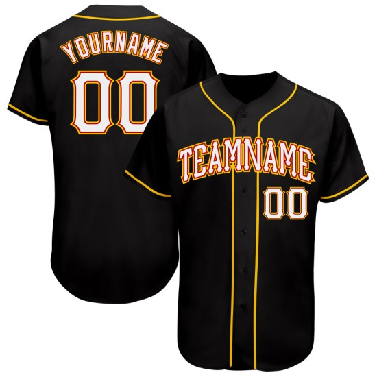 Custom Black White-Gold Authentic rugby Jersey Custom Black White-Gold Authentic rugby Jersey