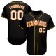 Custom Black White-Gold Authentic rugby Jersey Custom Black White-Gold Authentic rugby Jersey