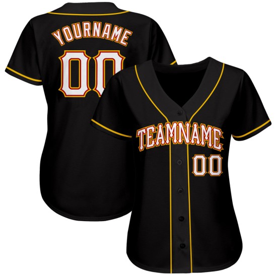 Custom Black White-Gold Authentic rugby Jersey Custom Black White-Gold Authentic rugby Jersey