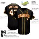 Custom Black White-Gold Authentic rugby Jersey Custom Black White-Gold Authentic rugby Jersey