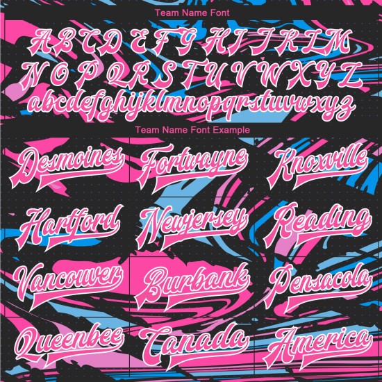 Custom Figure Pink-Light Blue 3D Pattern Design Bomber Full-Snap Varsity Letterman Jacket Custom Figure Pink-Light Blue 3D Pattern Design Bomber Full-Snap Varsity Letterman Jacket