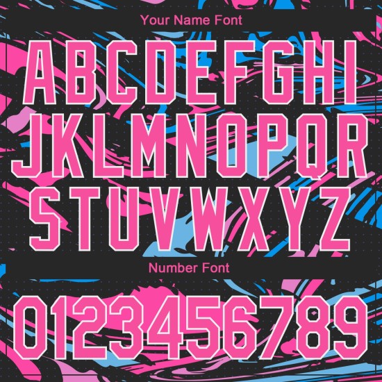 Custom Figure Pink-Light Blue 3D Pattern Design Bomber Full-Snap Varsity Letterman Jacket Custom Figure Pink-Light Blue 3D Pattern Design Bomber Full-Snap Varsity Letterman Jacket