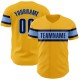 Custom Gold Navy-Light Blue Authentic rugby Jersey Custom Gold Navy-Light Blue Authentic rugby Jersey
