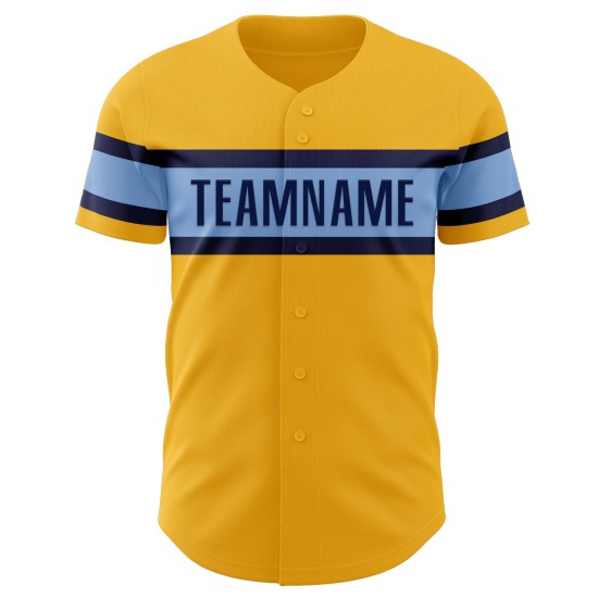 Custom Gold Navy-Light Blue Authentic rugby Jersey Custom Gold Navy-Light Blue Authentic rugby Jersey