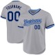 Custom Gray Navy-Light Blue Authentic Throwback rugby Jersey Custom Gray Navy-Light Blue Authentic Throwback rugby Jersey