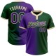 Custom Green Purple-Cream Gradient Fashion Two-Button Unisex Jersey