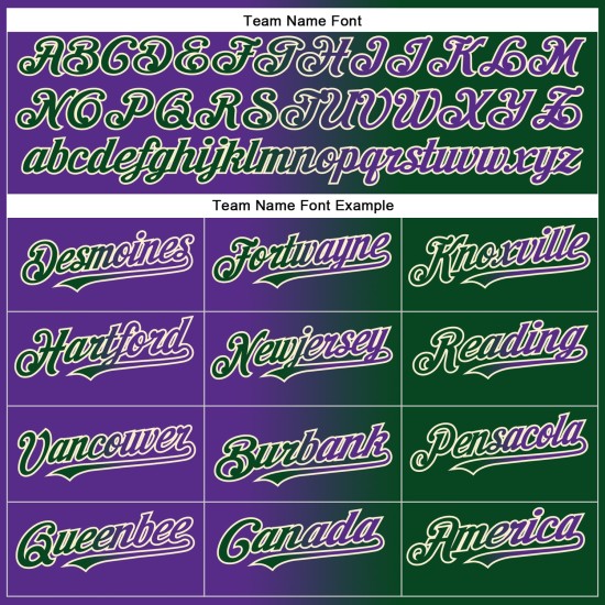 Custom Green Purple-Cream Gradient Fashion Two-Button Unisex Jersey