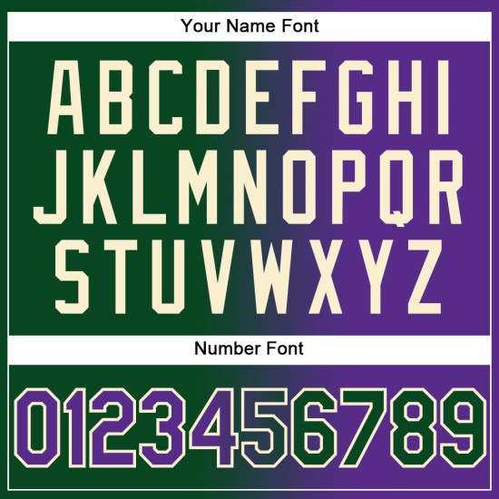 Custom Green Purple-Cream Gradient Fashion Two-Button Unisex Jersey
