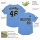 Custom Light Blue Navy-Yellow Mesh Authentic Throwback rugby Jersey Custom Light Blue Navy-Yellow Mesh Authentic Throwback rugby Jersey
