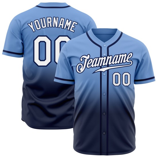Custom Light Blue White-Navy Authentic Fade Fashion rugby Jersey Custom Light Blue White-Navy Authentic Fade Fashion rugby Jersey