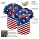 Custom Royal Red-White 3D American Flag Patriotic Authentic rugby Jersey Custom Royal Red-White 3D American Flag Patriotic Authentic rugby Jersey