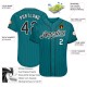 Custom Teal Black Pinstripe Black-White Authentic rugby Jersey Custom Teal Black Pinstripe Black-White Authentic rugby Jersey