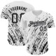 Custom White Black-Gray 3D Pattern Design Abstract Splash Authentic rugby Jersey Custom White Black-Gray 3D Pattern Design Abstract Splash Authentic rugby Jersey