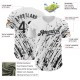 Custom White Black-Gray 3D Pattern Design Abstract Splash Authentic rugby Jersey Custom White Black-Gray 3D Pattern Design Abstract Splash Authentic rugby Jersey