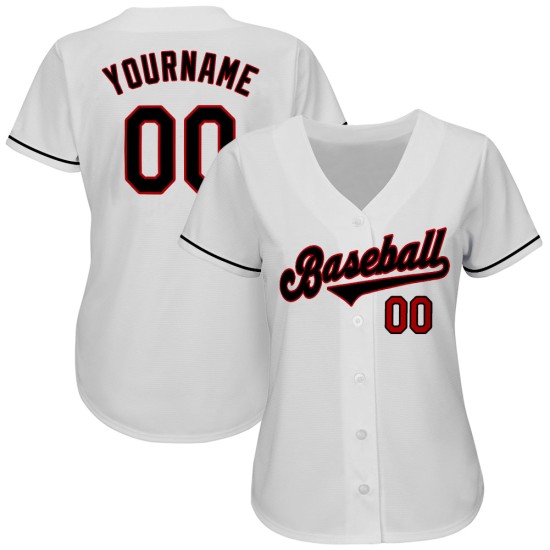 Custom White Black-Red Authentic rugby Jersey Custom White Black-Red Authentic rugby Jersey