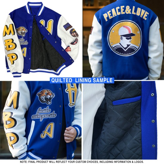 Custom White Black Check Board 3D Pattern Design Bomber Full-Snap Varsity Letterman Jacket Custom White Black Check Board 3D Pattern Design Bomber Full-Snap Varsity Letterman Jacket