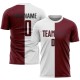 Custom White Crimson-Black Sublimation Split Fashion Uniform Jersey Custom White Crimson-Black Sublimation Split Fashion Uniform Jersey
