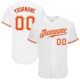 Custom White Orange-Gray Authentic rugby Jersey Custom White Orange-Gray Authentic rugby Jersey