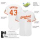Custom White Orange-Gray Authentic rugby Jersey Custom White Orange-Gray Authentic rugby Jersey