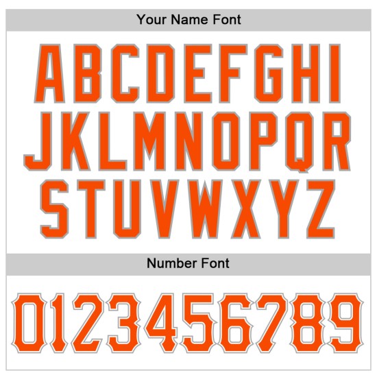 Custom White Orange-Gray Authentic rugby Jersey Custom White Orange-Gray Authentic rugby Jersey