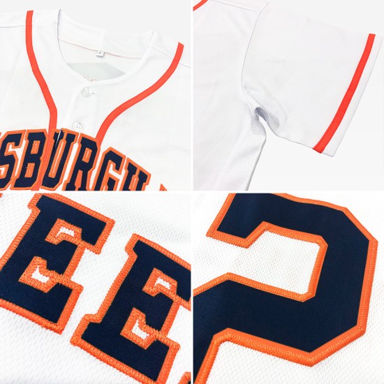 Custom White Orange-Gray Authentic rugby Jersey Custom White Orange-Gray Authentic rugby Jersey