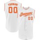 Custom White Orange-Gray Authentic Sleeveless rugby Jersey Custom White Orange-Gray Authentic Sleeveless rugby Jersey