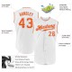 Custom White Orange-Gray Authentic Sleeveless rugby Jersey Custom White Orange-Gray Authentic Sleeveless rugby Jersey